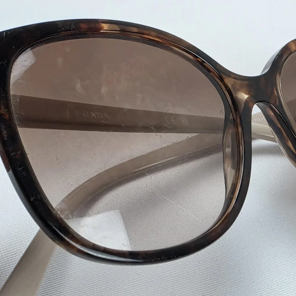 Prada SPR 22Z Sunglasses Womens 53-17 Brown Tortoise Butterfly Gradient Italy